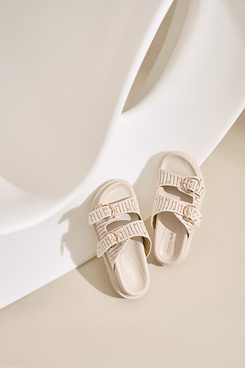 Flat Sandals Beige