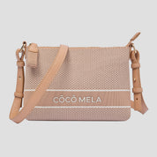 CŌCŌ MELA Women's Woven Knit Shoulder Bag Lightweight Neutral