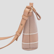CŌCŌ MELA Women's Woven Knit Shoulder Bag Lightweight Neutral