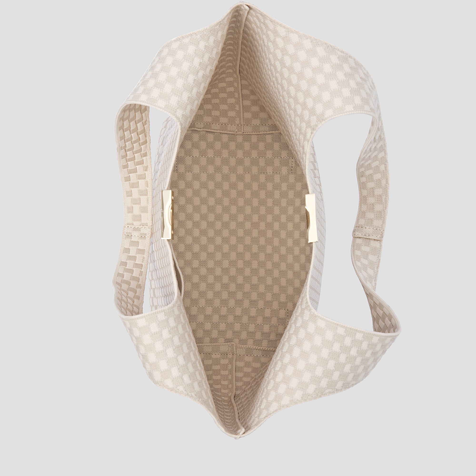 CŌCŌ MELA Oatmeal Cream Basket-Weave Tote | Minimalist Knit Hobo Purse