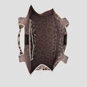 CŌCŌ MELA "Wild Side" Red Leopard Tote | Chic Urban Knit Shopper