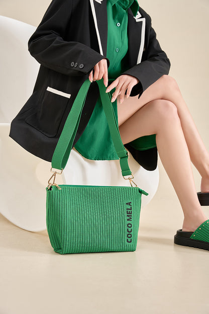 The Casual Crossbody Zipper Tote Green