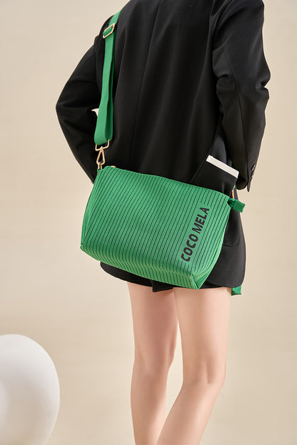 The Casual Crossbody Zipper Tote Green