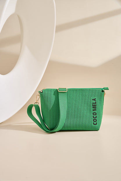 The Casual Crossbody Zipper Tote Green