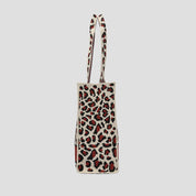 CŌCŌ MELA "Wild Side" Red Leopard Tote | Chic Urban Knit Shopper